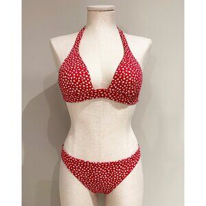 Victoria's Secret Bikini Swimsuit Set Womens Size S Red with White Stars…